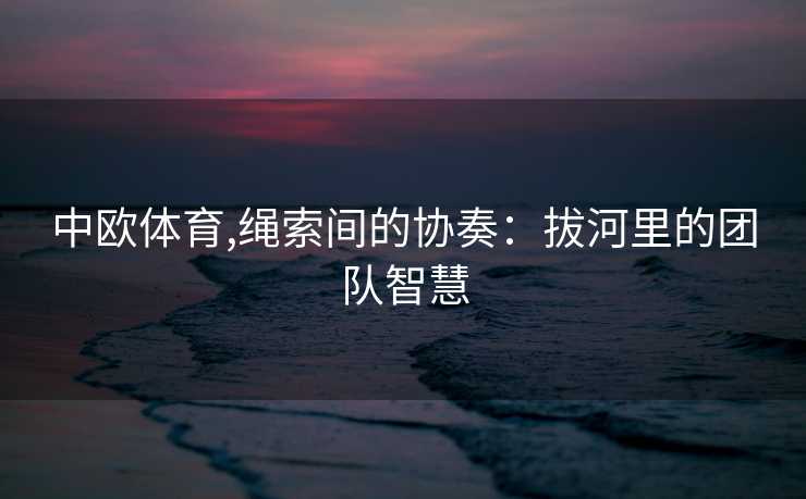 中欧体育,绳索间的协奏：拔河里的团队智慧