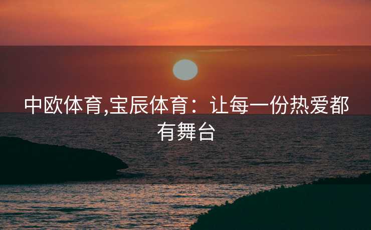 中欧体育,宝辰体育：让每一份热爱都有舞台