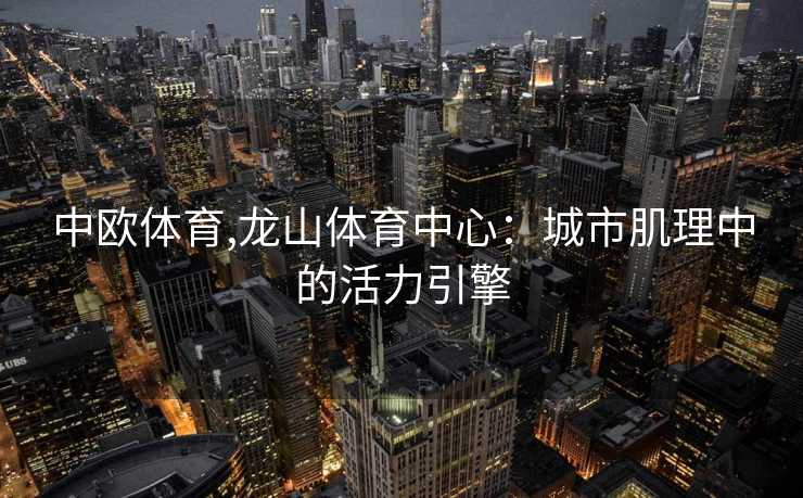 中欧体育,龙山体育中心：城市肌理中的活力引擎